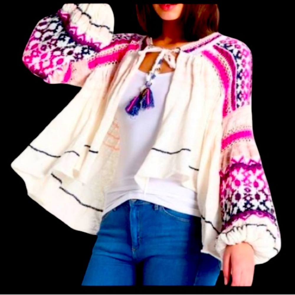 FREE PEOPLE Dreamland CARDIGAN SWEATER women’s size large
